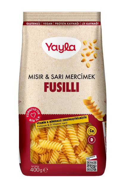 Yayla Mısır & Sarı Mercimek Fusilli 400 Gr