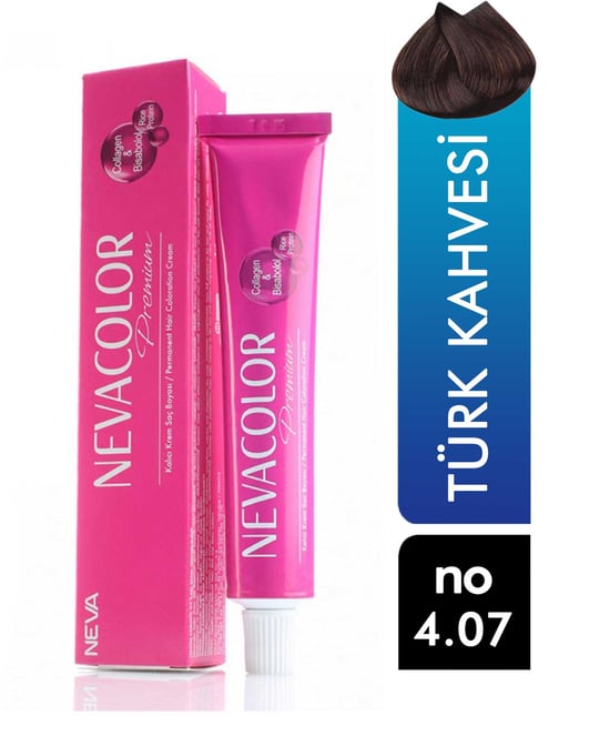 Nevacolor Premium Tüp Saç Boyası Türk Kahvesi 4.07 50 ml