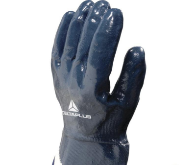Beybi Kn6 (10-xl) (mazotçu & Mekanik Risk Koruyucu Eldiven) (nitril Kaplama) (lacivert) (pamuk & Elyaf İç Astar)