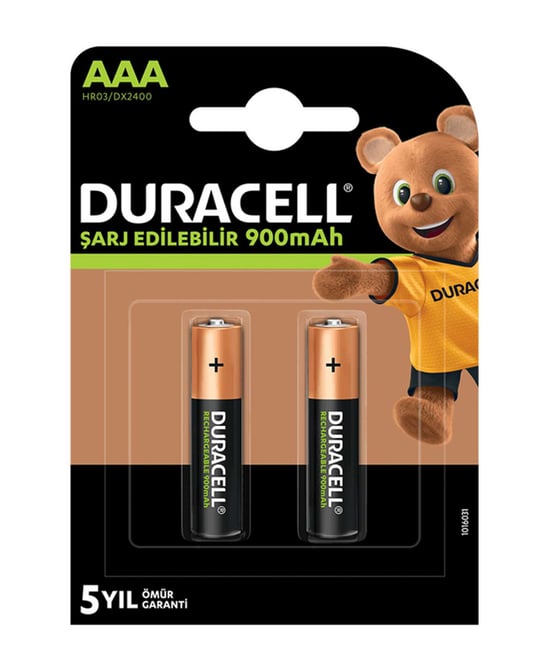 Duracell Pil Şarj Edilebilir 2'li AAA 900 mAh