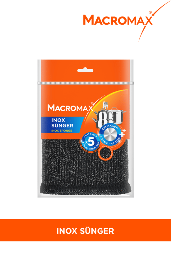 Macromax İnox Sünger Paslanmaz Çelik Temizlik Süngeri