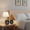 Twin Bell Alarm Clock Bgc-51 Yuvarlak Masa Çalar Saat ( Metal Kasa Eskitme ) ( Pilli & Işıklı & Fosforlu ) ( Çap: 10cm )