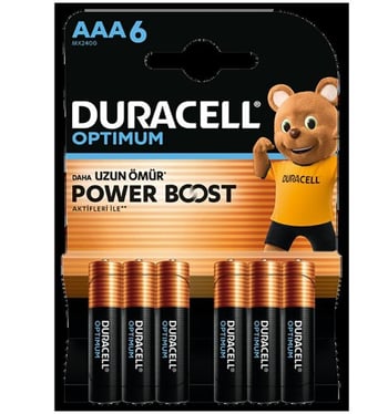 Duracell Optimum 6 Lı Aaa İnce Pil