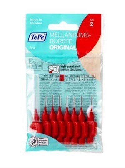 Tepe 8'li Diş Arası Fırçası Kırmızı 0,5mm