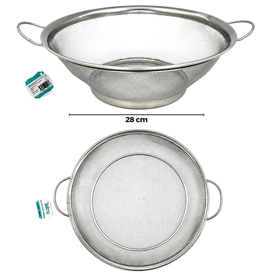 İ22-417 ( 28cm ) ( Metal Kulplu ) Tel Sepet Süzgeç