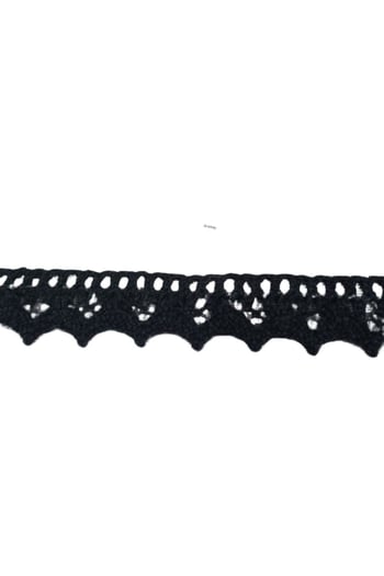 Kopanaki Dantel En 1,5 Cm Siyah 1 Metre