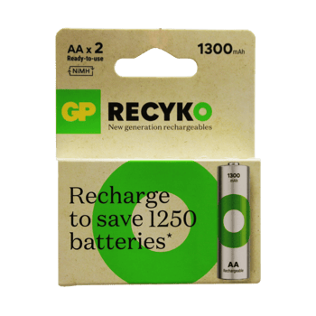 Gp Recyko 1300mah Aa Şarjlı Kalem Pil 132e035 2li Kart