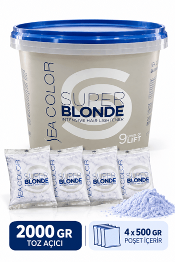 Sea Color Super Blonde Lightener 9 Ton Toz Açıcı 2000 Gr