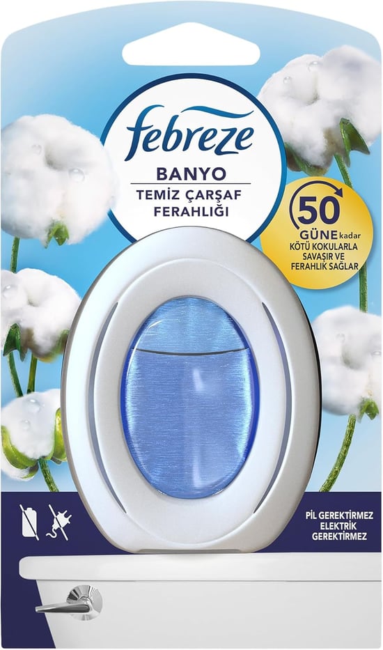 Febreze Hava Ferahlatıcı Banyo Oda Kokusu Temiz Çarşaf Ferahlığı