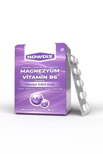Nowdix Magnezyum ve Vitamin B6 60 Tablet