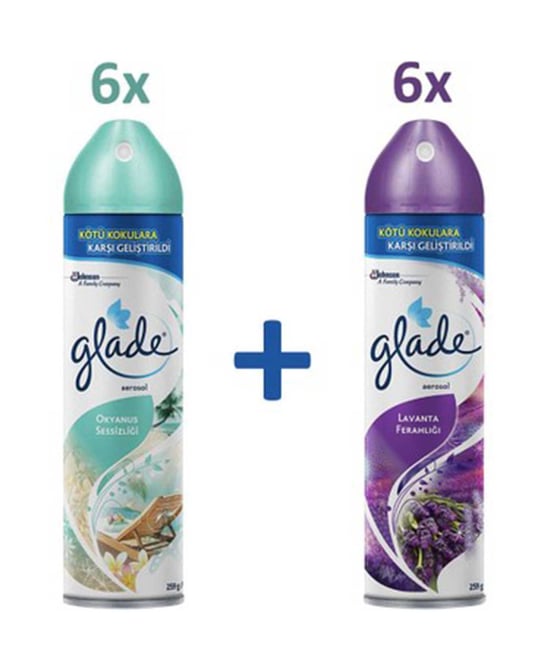 Glade Oda Kokusu Aerosol Sprey 300 Ml Lavanta Ferahlığı + Okyanus Sessizliği