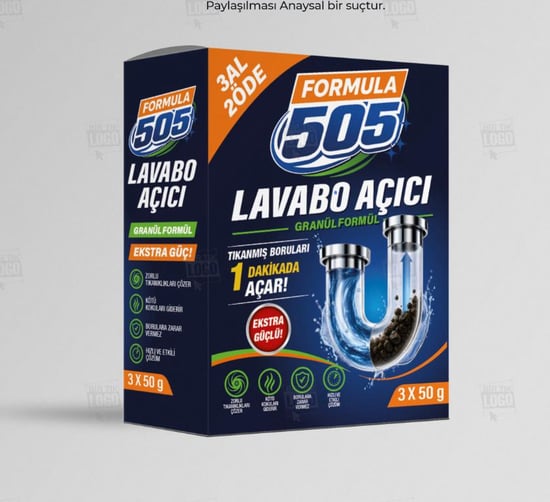 Formula 505 Lavabo Açıcı Toz 3*50 Gr