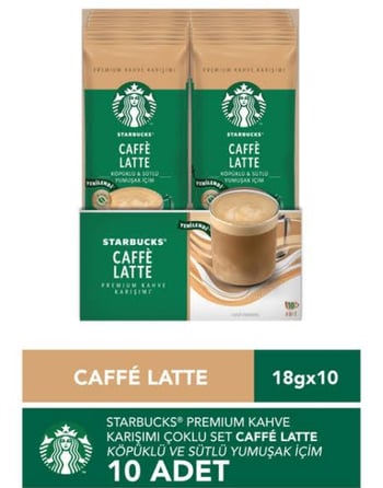 Starbucks Caffe Latte 18 Gr X 10 Adet