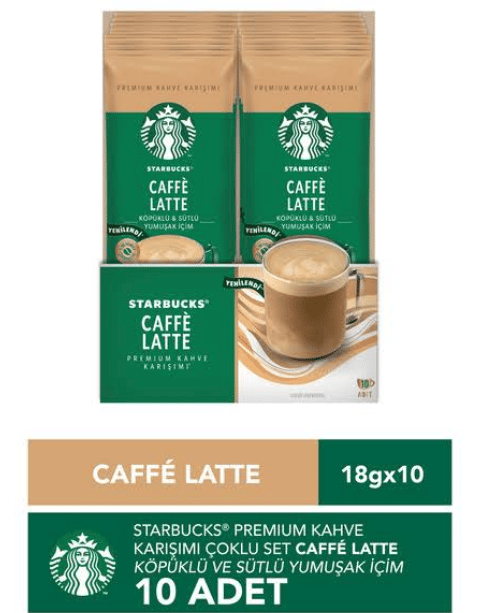 Starbucks Caffe Latte 18 Gr X 10 Adet