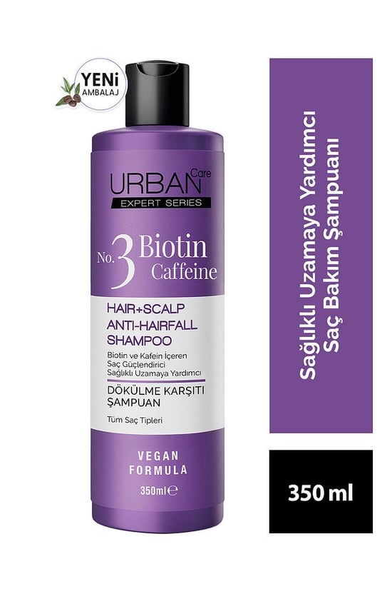 Urban Care Expert Biotin ve Kafein Dökülme Karşıtı Saç Bakım Şampuanı-hızlı Uzamaya Yardımcı-350 Ml