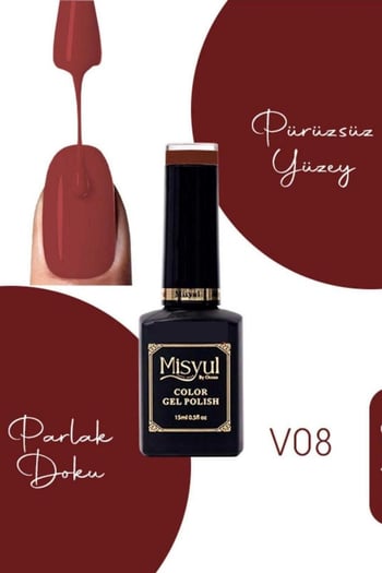 Misyul Uv Led Kalıcı Oje Nail Art 15 Ml Vitray Serisi V08