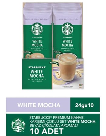 Starbucks White Mocha 24 Gr X 10 Adet