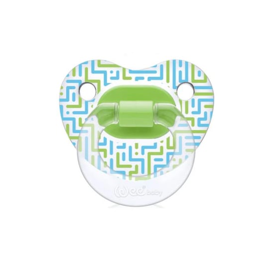 Wee Baby Şeffaf Desenli Damaklı Emzik No:2 6-18 Ay Yeşil