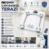 İ11-025 ( Dijital & Pilli ) ( Kare ) Cam Banyo Baskül Terazi Tartı ( Lcd Ekran ) ( 180kg/0.1g ) ( 30x30cm )
