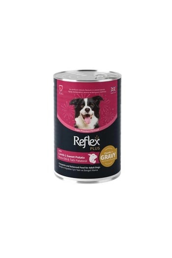 Reflex Plus Soslu Kuzulu Patatesli Köpek Konservesi 400 Gr