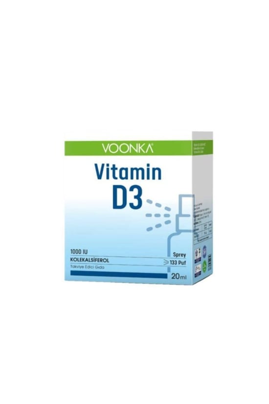 Voonka Vitamin D3 1000 İu Yetişkin Sprey 20 Ml
