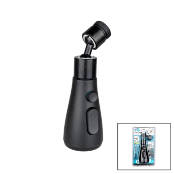 Kinetex Ktx-3289 ( Siyah ) ( 360° & 3 Mod ) Yağmur Püskürtme Borulu Kubar Musluk Ucu