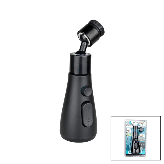 Kinetex Ktx-3289 ( Siyah ) ( 360° & 3 Mod ) Yağmur Püskürtme Borulu Kubar Musluk Ucu