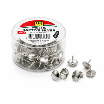 U-4-3869 Metal Raptiye ( 50pcs ) ( Plastik Kutulu )