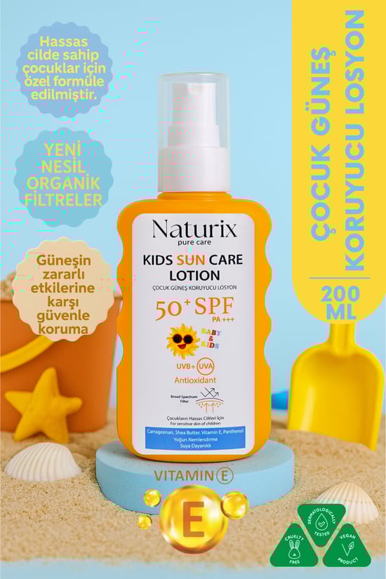 Naturix Çocuk Güneş Koruyucu Losyon Spf 50+ 200 Ml