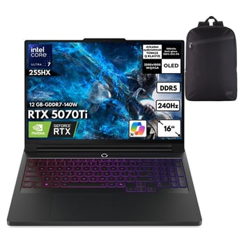 Lenovo Legion Pro 7 16ıax10h Ultra 7-255hx 64-gbddr5 4 Tbssd Rtx5070tı (12 Gb-gddr7-140w) 16" Wqxga