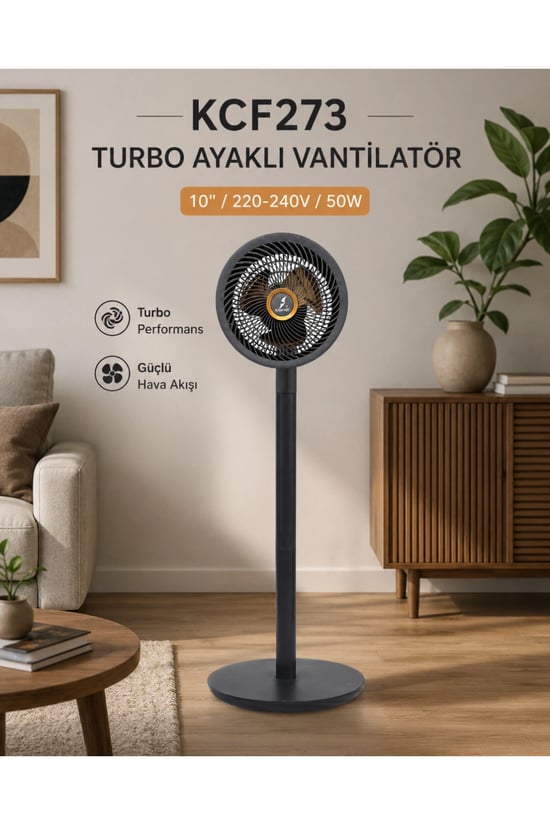 Vanti 132cm (52inç) Led Işıklı Dekoratif Tavan Vantilatörü 40w Uzaktan Kumandalı 3 Pervane Antrasit