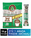 Kahve Dünyası Hazır Kahve 18 Gr X 8'li Paket 3'ü 1 Arada Fındık Aromalı