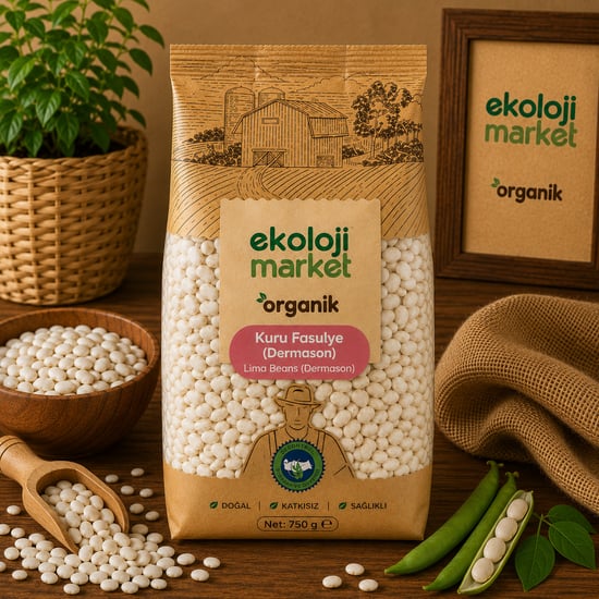 Organik Kuru Fasulye Dermason 750 Gr.