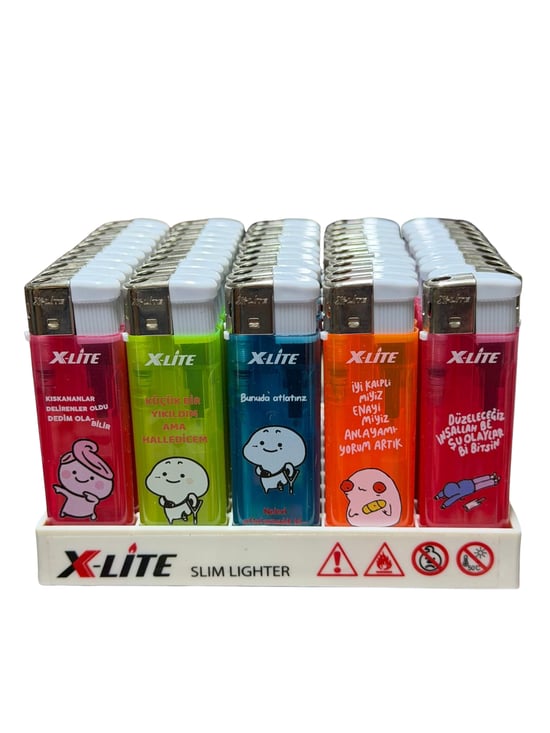 X-lite Baskılı Resimli Figürlü Çakmak *50 Pcs