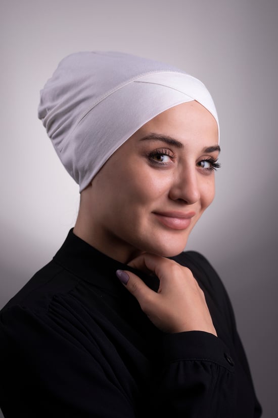 Hürrem Bone Krem Pratik Hazır Geçmeli İç Bone Viskon Kumaş Çapraz Tek Bantlı 3004_40