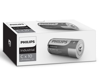 Philips Industrial C Boy Orta Boy Pil 1.5v 10'lu Paket