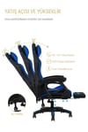Fashcolle Dynamic Blue Masajlı Oyuncu Koltuğu