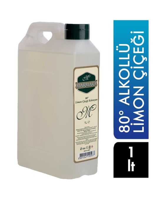 Marmara 80° Alkollü Kolonya 1 lt Limon Çiçeği Pet