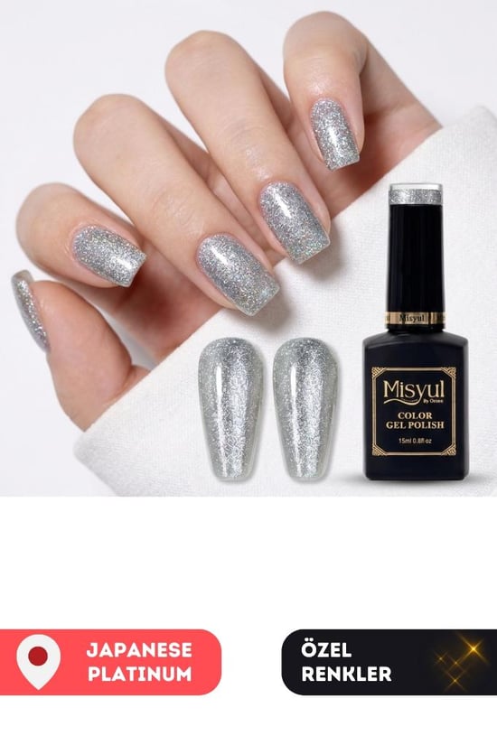 Misyul Uv Led Kalıcı Oje Nail Art 15 Ml Japanese Platinum J05