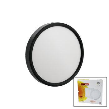 Nisaluce Epl-24sü/s (24w) (siyah Metal Kasa) (sıva Üstü) (yuvarlak) Led Slim Panel (1680lm) (beyaz=6500k) (30.000 Saat Ömür)