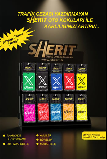 Sherit Stand Hediyeli 250 Adet Oto Araç Kokusu