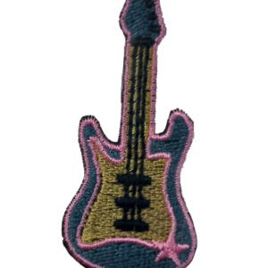 P Parla Aplike Ütü İle Yapışan Gitar Pembe Arma 5x3 cm