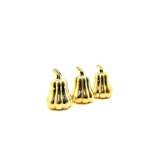 İ12-177 ( Bal Kabak & Orta ) ( Gold & Seramik ) Biblo & Dekoratif Süs Eşyası