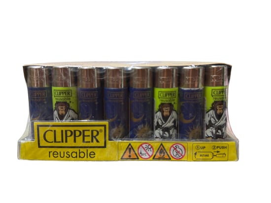 Clipper Pocket Renkli Desenli Taşlı Çakmak*48