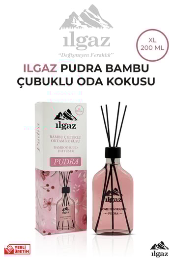 ILGAZ Pudra Bambu Çubuklu Oda Kokusu 200 ML | XL Red Diffuser