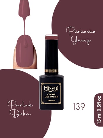 Misyul Uv Led Kalıcı Oje Nail Art 15 Ml 139