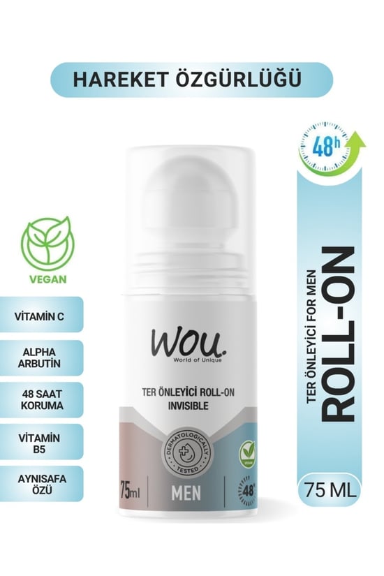 Wou Ter Önleyici Leke Karşıtı Roll-On 75 ml Men