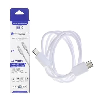 Sarossa S478 Type-c To Type-c Hızlı Şarj Kablosu 65w