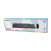 Everest Lunimax Km-198 ( Siyah Gökkuşağı Işıklı ) ( Usb Kablolu ) Oyuncu Klavye & Mouse Set