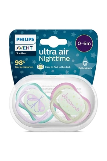 Avent Ultra Air Nigttime Emzik 0-6 Ay Kız Scf376/19